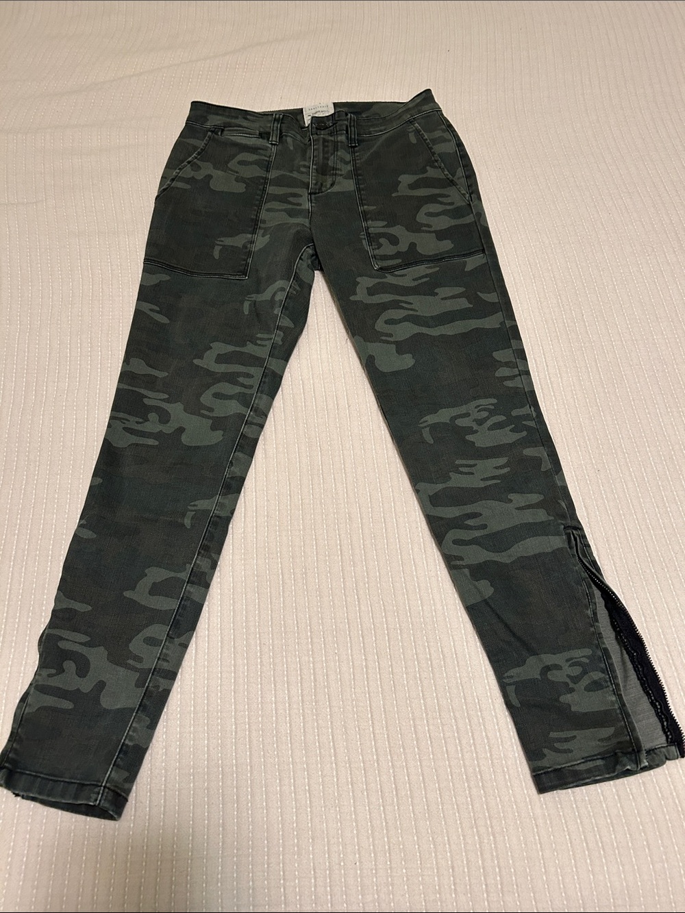 Women's Sanctuary Camo Utility Jeans - Dark Green (26)